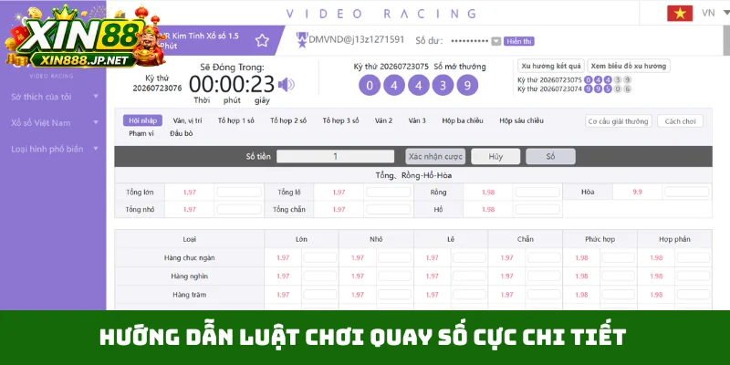 Hướng dẫn luật chơi quay số cực chi tiết