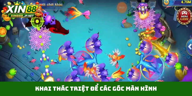 Khai thác triệt để các góc màn hình