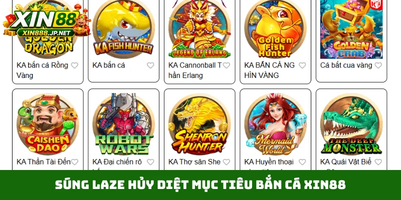 Súng laze hủy diệt mục tiêu bắn cá Xin88