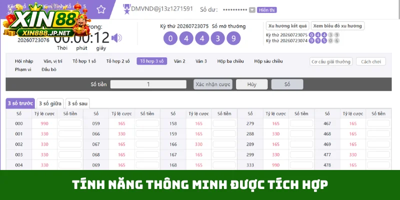 Tính năng thông minh được tích hợp